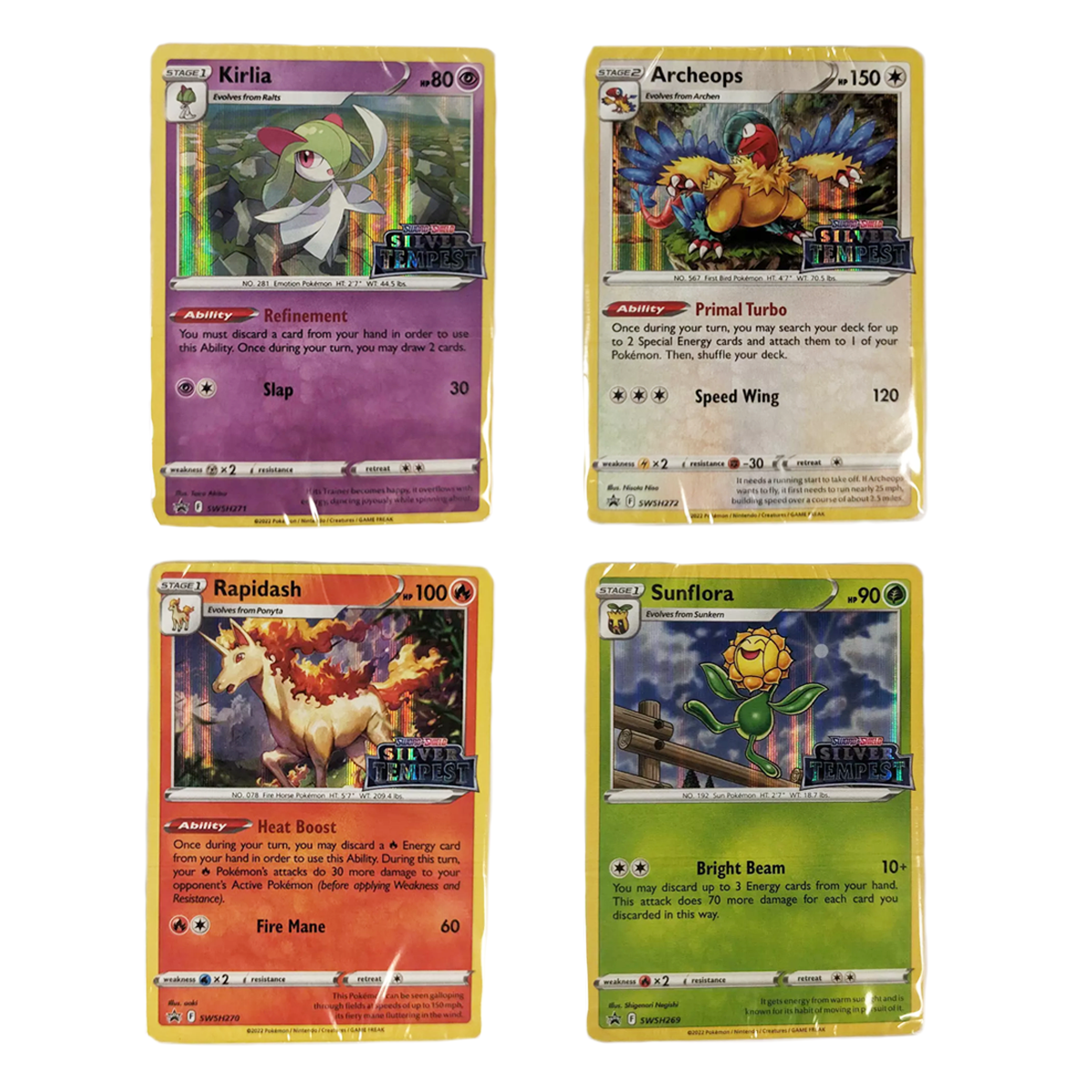 SilverTempest-allFour Pokémon TCG: Silver Tempest: Sealed Promo Decks